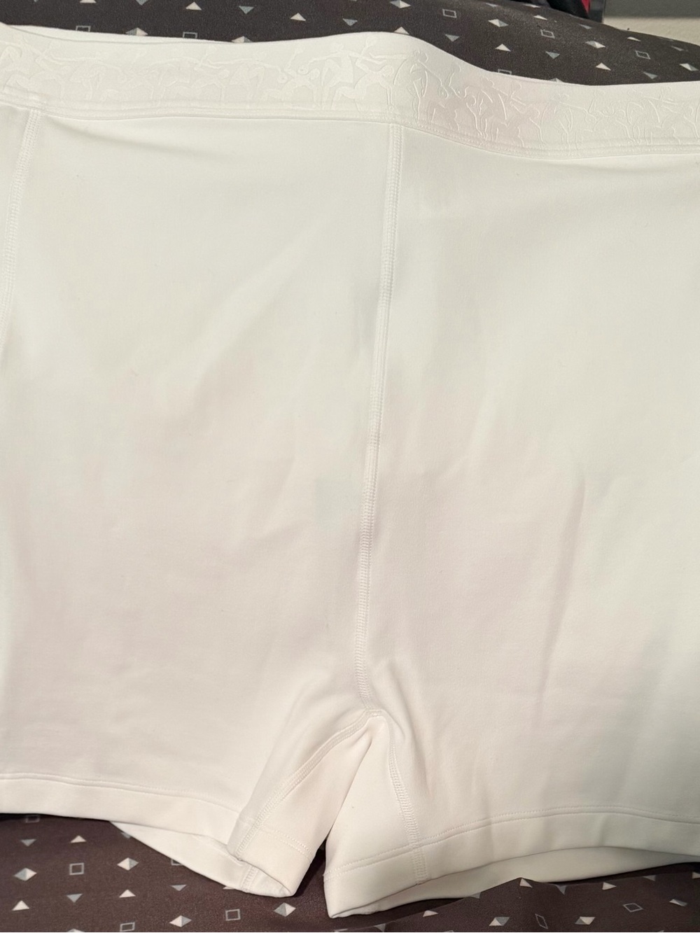 Kith White Bike Shorts with Embossed Waistband